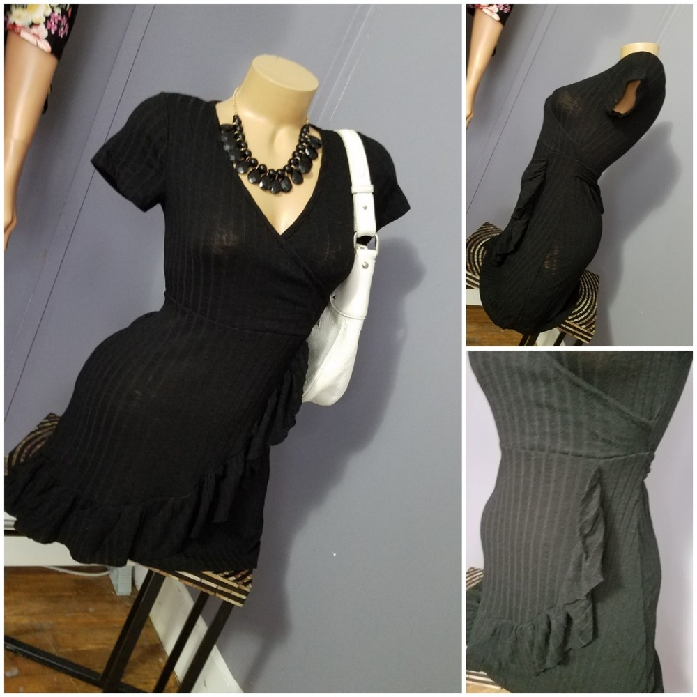 Little Black Dress Faux Wrap - Picture 2 of 8